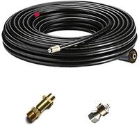 Set di 3 tubi di pulizia per Kärcher Workzone Aldi Craft HD HDS e altri - Connettore 1/8" AG : M22 x 1,5 IG & adattatore a baionetta & ugello rotante per la pulizia dei tubi (50 metri)
