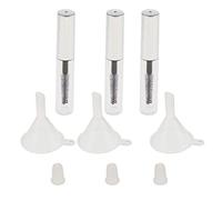 Set di 3 tubi vuoti per mascara da 4 ml con bacchetta per ciglia e inserti in gomma, set di imbuti trasparenti