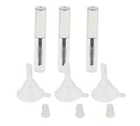 Set di 3 tubi vuoti per mascara da 4 ml con bacchetta per ciglia e inserti in gomma, set di imbuti trasparenti