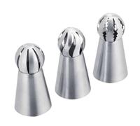 Set di 3 ugelli a forma di rosa con sfera a torcia, utensile for decorare la crema in un unico passaggio, punte for decorare torte, gelato e caffè
