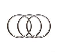 Set di 3 ugelli di ventilazione ad anello in lega di alluminio per Mazda Mx5 per Mazda 2 e Cx3 per aria condizionata per decorazione in blu argento nero (argento)