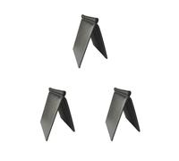 Set di 3 Uomini Slim Bifold Portafoglio Portatile Tasca Anteriore Breve PU Borsa Porta Carte di Credito Clip Dollaro Nero