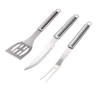 Set di 3 utensili in acciaio inox per barbecue attrezzi grill griglia BBQ
