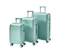 Beliani Set di 3 valigie con lucchetto TSA cerniera antifurto ruote silenziose 3 misure ferro materiale sintetico verde