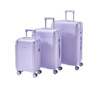 Set di 3 valigie cerniera antifurto 3 misure ferro materiale sintetico violetto