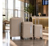Set di 3 Valigie Trolley Rigide COVERI WORLD by ENRICO CW910 - Bagaglio da Viaggio Premium in PC (Policarbonato) con Ruote Doppie Silenziose e Maniglia Telescopica, Valigia Grande, Media e Bagaglio a