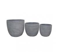 Set Di 3 Vasi Calla 1 Fibra di argilla Grigio VivaGarden