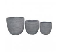 Set Di 3 Vasi Calla 2 Fibra di argilla Grigio VivaGarden