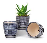 Set di 3 vasi da esterno, vasi per piante interni per piante succulente di orchidee serpente, vasi per orchidee decorazioni per la casa sul davanzale, diametro 11,2 cm