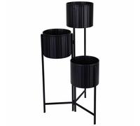 Set di 3 vasi da fiori con supporto - VESSIA Trio Nero