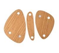 Set di 3 vassoi per bottiglie di vino - Resistente supporto per bottiglie in legno e portabottiglie