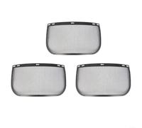 Set di 3 visiere in rete d'acciaio per giardinaggio e forestale, set da 3 | Steel Mesh & Polycarbonate, Protects From Debris, Sawdust, for Ideal For Logging, Mowing, Pruning, 3-Pack