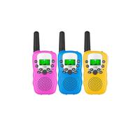 Set di 3 walkie talkie per bambini, radio ricetrasmittenti compatibili con maschi e femmine_REGALI SPECIALI_Regalo a sorpresa