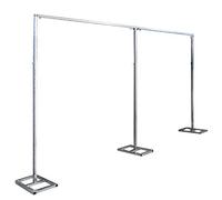 Set di 3 x 6 m, per matrimonio, decorazione di nozze, supporto per backdrop con basi in acciaio inox ponderate per feste di nozze, sfondo fotografico, 3 x 6 m