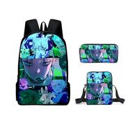 Set di 3 zaini anime, con stampa Luka/Mizi/Ivan/Till, borsa a tracolla singola, astuccio per matite, borsa casual per computer portatile, per ragazzi e ragazze, Tipo 11, Taglia unica, Set di zaini per
