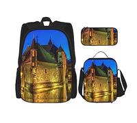 Set di 3 zaini con varie verdure, borsa a tracolla regolabile con astuccio portapranzo, Carcere e Canale, Taglia unica, Zaini Daypack