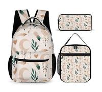 Set di 3 zaini per la frutta per bambini, per ragazzi e adolescenti, con portapranzo termico, Tt-15, Taglia unica, Zaini Daypack