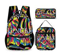 Set di 3 zaini per la frutta per bambini, per ragazzi e adolescenti, con portapranzo termico, Tt-20, Taglia unica, Zaini Daypack