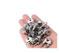 Set di 30-1 clip per cavi a U in acciaio inox, M3 & M5 Wire Rope Clip con scanalature, fissaggio a U per Clothesline, Outdoor & DIY (10 PCS (M5)