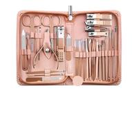 Set di 30/31 tagliaunghie e strumenti for manicure, con custodia da viaggio portatile, tronchesi for cuticole kit taglio(Rose Golden 30 pcs)