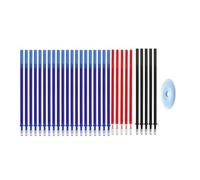 Set di 30/45 ricariche per penne di colori assortiti, con gomma da 0,5 mm, punta fine cancellabile, set di gel per scrivere appunti, prendere appunti multicolore, cancellabili
