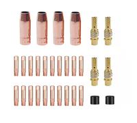Set di 30 Accessori per Saldature, MIG/MAG Accessori per saldatrice a gas di protezione, accessori per saldatura adatti MB15 15AK, ugelli per gas, Punta Guidafilo M6 0,9 mm, Diffusoree,Isolator
