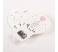 Set di 30 apribottiglie personalizzati per baby shower, bomboniere di compleanno per gli ospiti, regalo di rivelazione del genere, design unico per baby shower, bomboniere per battesimo di ragazze o