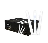 Set di 30 bastoncini luminosi a LED, colore bianco, 40 cm, in schiuma luminosa, per matrimoni e feste, 3 modalità di lampeggiamento, consegna 24/48 ore, SPARKLERS CLUB
