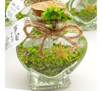 Set di 30 candele in vetro a forma di cuore, con adesivo personalizzato per invitati in bomboniere nuziali, baby shower, candele in gel per bomboniere nuziali (gel bianco sabbia verde, set da 30)