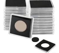 Set di 30 capsule per monete con inserti regolabili in schiuma per 16-40 mm commemorativi, protettivi, portamonete in acrilico e vetrine