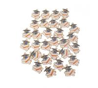Set di 30 ciondoli Charms applicazione pendente per bomboniere laurea rosso, Cappello da laurea, berretto da dottorato (beretto 1)