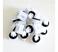 Set di 30 clip per modanatura pannello basculante ABS per sottoporta civico e battitacco - bianco, compatibile con parte n. 91504-SP1-003