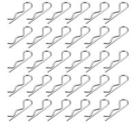 Set di 30 connettori a molla a molla, in acciaio inox, per auto, motore, fissaggio e riparazione, 2 x 40 mm