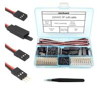 Set di 30 connettori servo maschio femmina a crimpare kit cavo pin compatibile con connettori Futaba JR Hitec Spektrum RC (senza strumento di crimpatura)