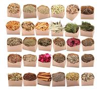 Set di 30 Erbe Magiche, Erbe e Fiori Mistici Essiccati, Accessori Wicca e Erboristeria Magica per Incantesimi & Rituali - Protezione, Purificazione, Divinazione, Guarigione