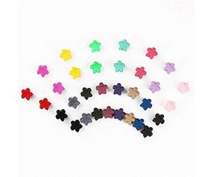 Set di 30 fermagli per capelli per bambine con fiori multicolori, riutilizzabili, in plastica, set di forcine per capelli, accessori per capelli e squisita fatturaDurabilità