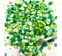 Set di 30 fette di argilla polimerica St Patricks per coprire la fortuna, cosparge di argilla polimerica per il giorno di San Patrizio, per nail art, non commestibili