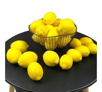 Set di 30 limoni finti, frutti artificiali per feste di limonata, decorazione da tavolo in cucina, oggetti di scena fotografici (5 cm di diametro.)