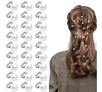 Set di 30 mini forcine per capelli con perle bianche, accessori per donne, ragazze e spose