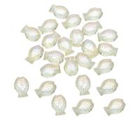 Set di 30 perline di vetro di cristallo colorato a forma di pesce gioielli per designer che fanno perline, Misura unica, come descritto, come descritto
