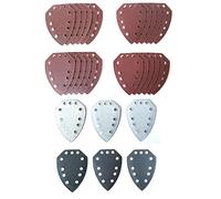 Set di 30 Pezzi di Carta Abrasiva per Levigatrice a Mano Parkside PAHS 10.8 A1, PAHS 12, PHS 160 B2, B3, PMS 130, XQ², XQ² SE, Dimensioni Come PHSZ30B2, PHSZ30C3 e PHSZ18C3
