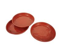 Set di 30 piattini rossi, robusti, per esterni, per piante, interni ed esterni