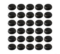 Set di 30 protezioni per gambe per mobili da esterno per sedie in ferro battuto, piedini in plastica per migliorare la mobilità (nero)