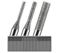 Set di 30 punte diamantate per vetro, pietra e gioielli, accessori per utensili rotanti da 1 mm-3 mm con gambo da 1/8", raffreddamento ad acqua raccomandato per Dremel