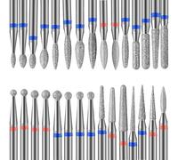 Set di 30 punte diamantate trapano per unghie, Depvko punta fresa cuticole da 3/32 pollici per trapano unghie, punte fresa unghie professionale, manicure e pedicure strumenti per rimuovere unghie