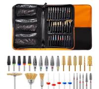 Set di 30 punte per unghie in ceramica, per cuticole, diamantate, per unghie elettriche, in metallo duro