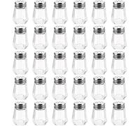 Set di 30 saliere e pepe, mini contenitori trasparenti per sale e pepe, in vetro, per casa, matrimonio, auto, campeggio, camper, vacanze al mare, 14,2 g