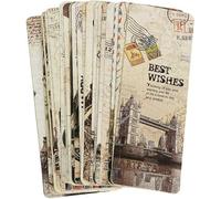 Set di 30 segnalibri vintage con scene europee retrò antiche cartoline da viaggio, blocchetti per appunti, segnalibri, accessori per libri, forniture per ufficio e scuola
