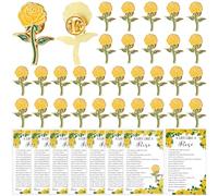 Set di 30 spille commemorative a forma di rosa, tra cui spilla a forma di rosa e biglietto poesia, spille commemorative per funerali, rose, regalo commemorativo per ospiti e partecipanti al giorno