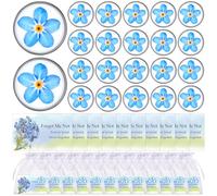 Set di 30 spille commemorative con scritta "Forget Me Not", per celebrazione della vita, bomboniere funerarie, per la consapevolezza della demenza/Alzheimer, regali per lutto, biglietti commemorativi